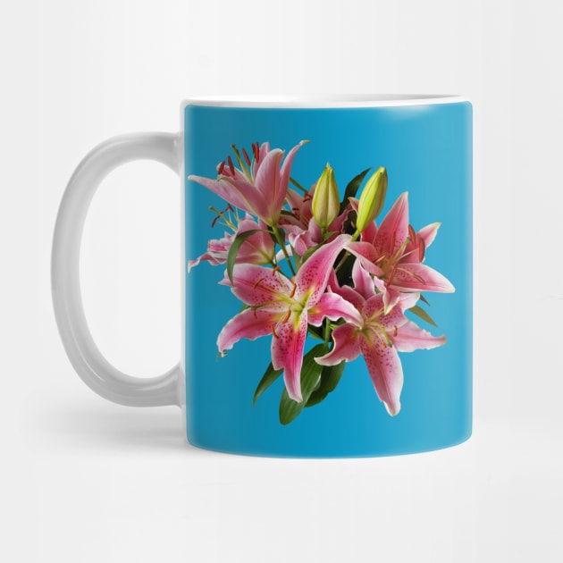 Pink Lily Flowers by ellenhenryart